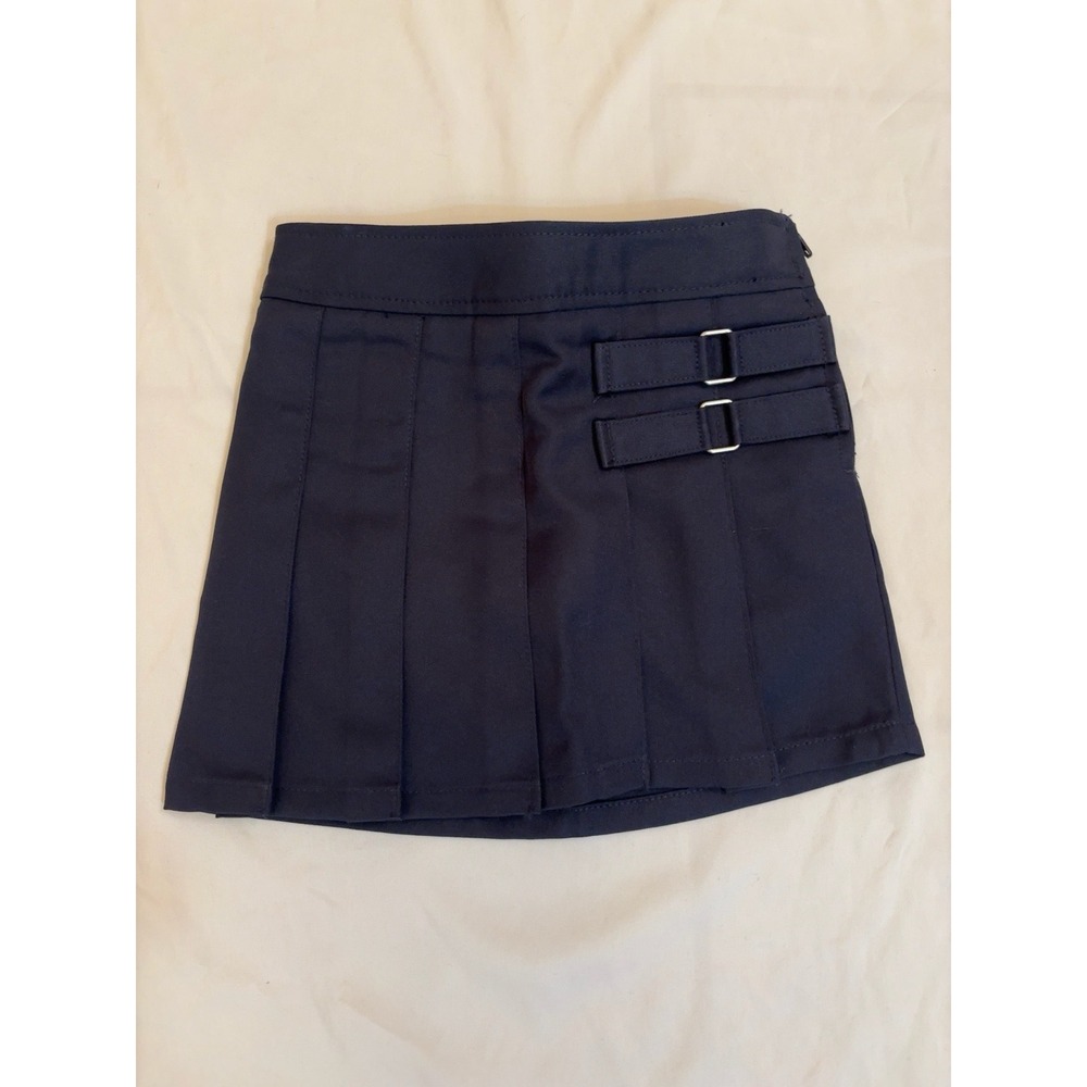 French Toast Girls Navy Blue Pleated School Uniform Skort Side Buckle Size 4T